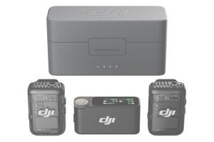 The DJI Mic 2 package includes a metal charging box (similar to an wireless earphone charger), two wireless transmitting microphones and a receiver. DJI's equipment is quickly becoming the favored recording hardware for many ride-recording moto enthusiasts, and this moves it to the next level. Photo: DJI
