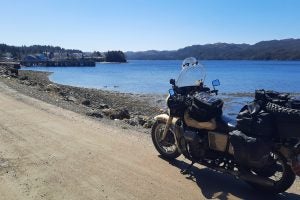 Too cold for a ride? Early spring was good enough for Nick to get out and make a run to the far east. The far east coast, that is. Photo: Nick Adams