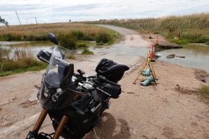 The bike is on the left, which is right in Australia, even though there's no centerline.