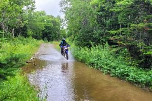 The day started out great, despite upping the challenge from the previous' evening's super-easy gravel roads. Photo: Zac Kurylyk
